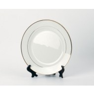 Тарелка белая с золотым ободком 7,5 дюймов стандарт