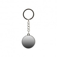 Брелок "круг" (вставка) серебро металл 29 мм