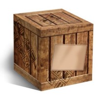 Коробка под кружки "Деревянный ящик"