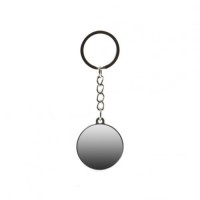 Брелок "круг" (вставка) серебро металл 29 мм(в наличии только в г. Барнаул)